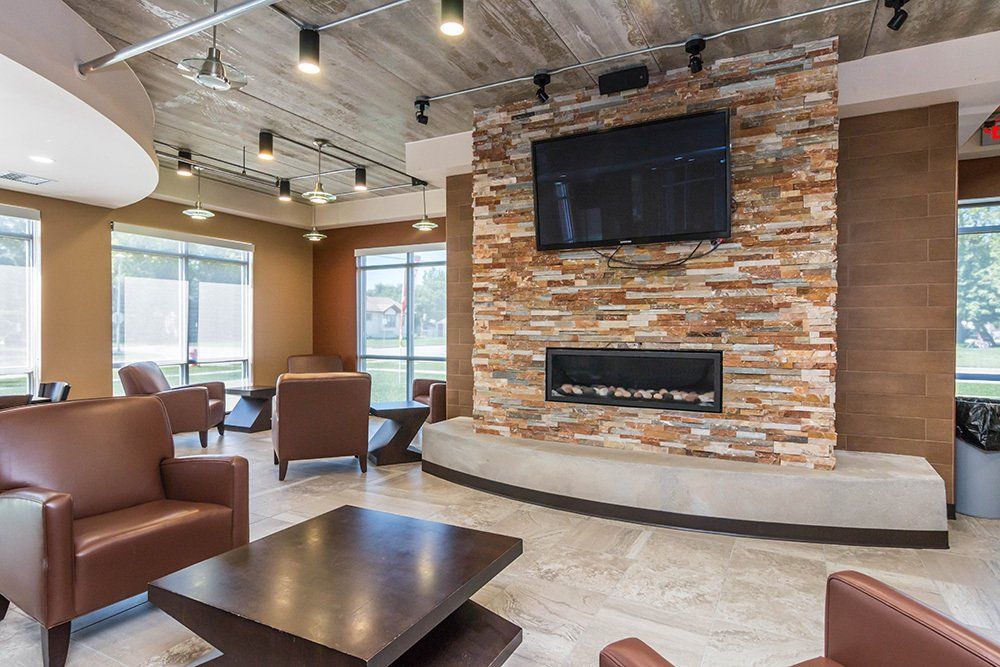 lounge area with TV