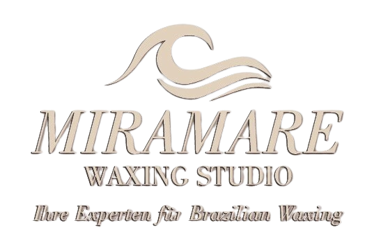 Ein Logo für das Miramare Waxing Studio mit einer Welle darauf