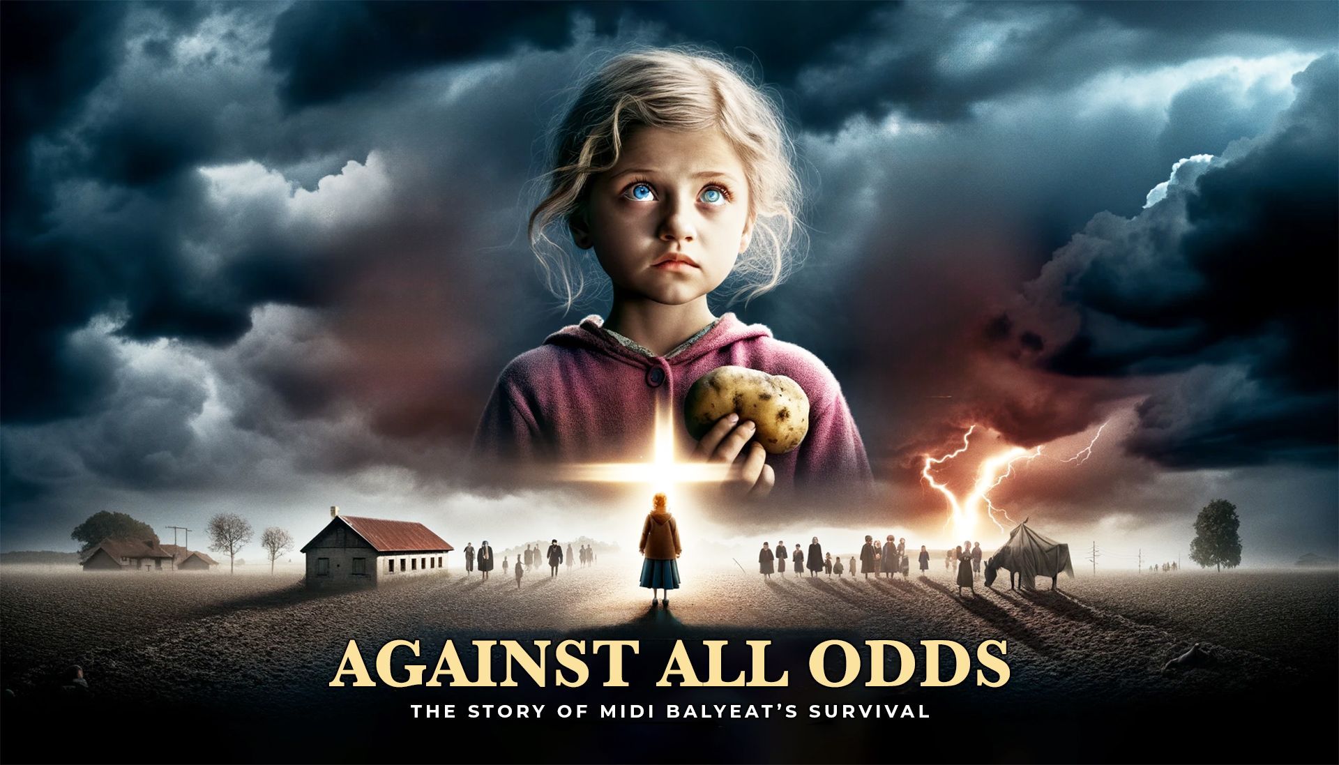 a poster for against all odds the story of midi balyeat 's survival