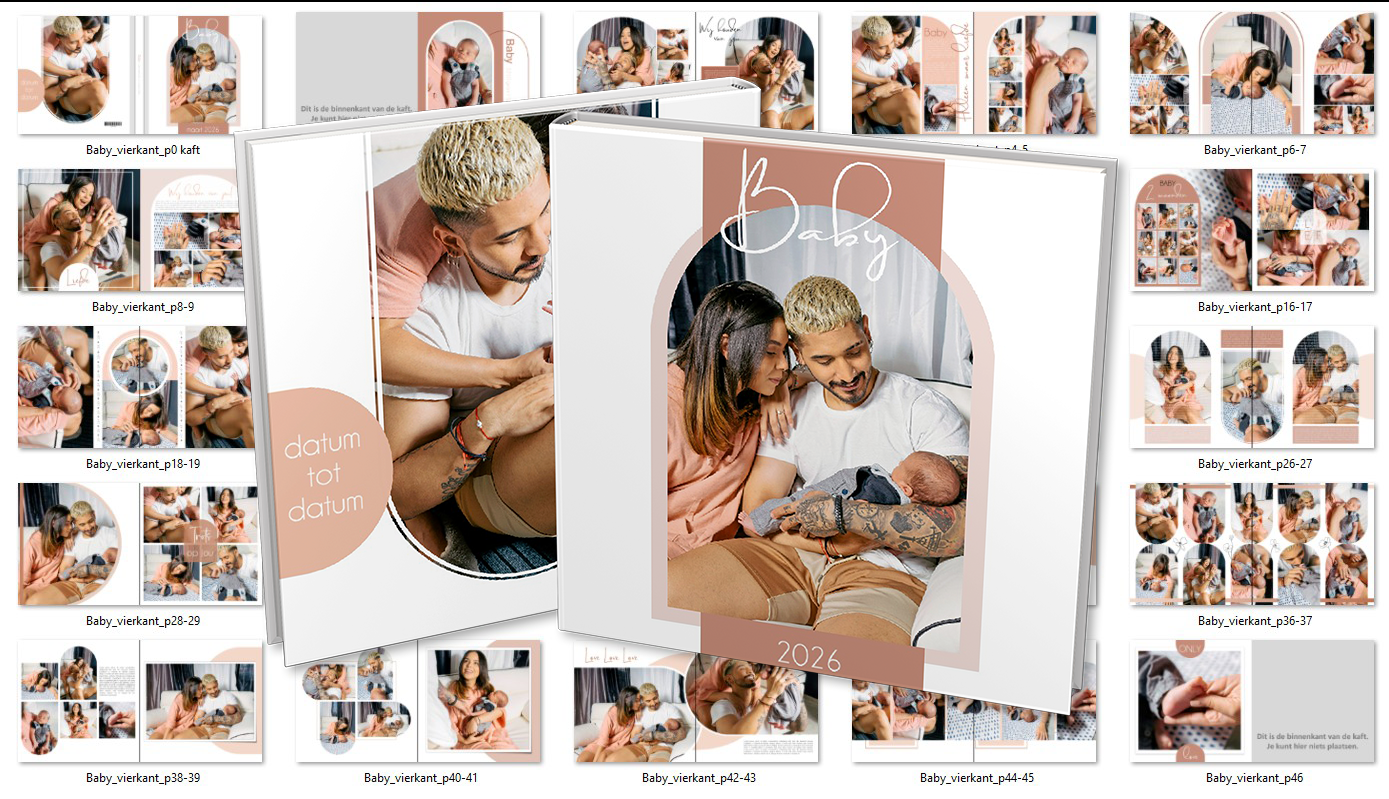 macOS - VIERKANT L - Baby album (offline albelli fotoboekprogramma)