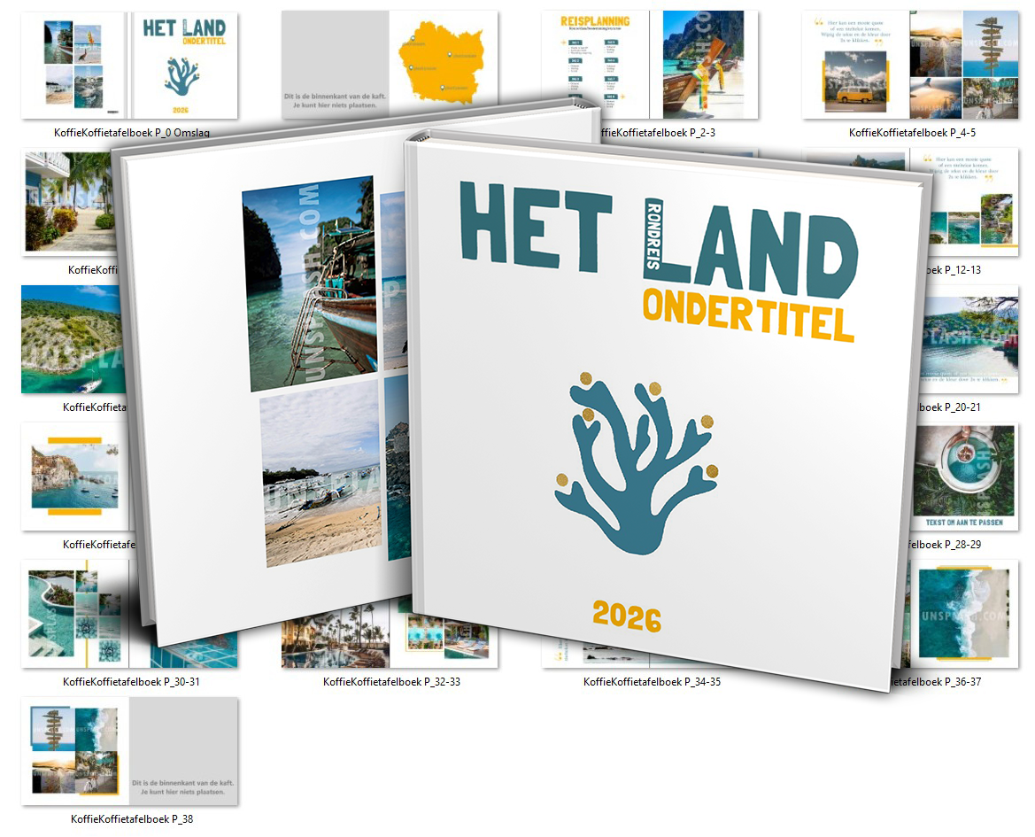 Windows - VIERKANT XL - Template Koffietafelboek (offline albelli fotoboekprogramma)