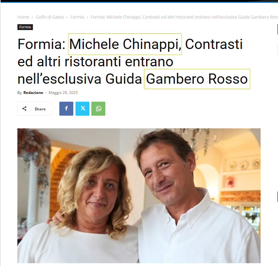 articolo michele chinappi gambero rosso tuttogolfo.it