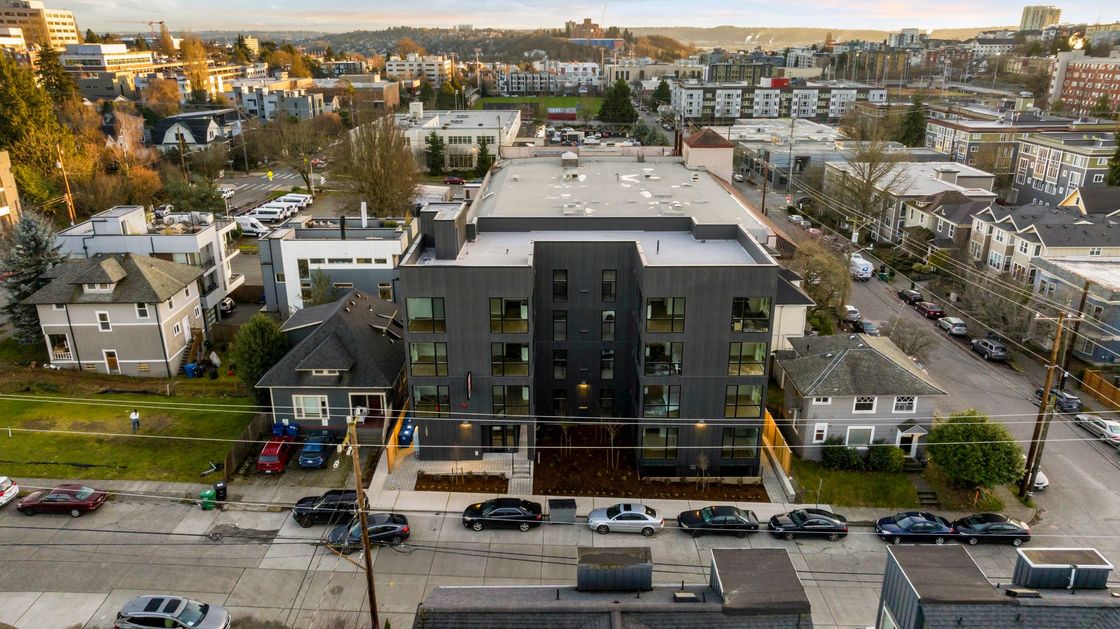 Ariel photo of Marion Apartments in Capitol Hill, Seattle.