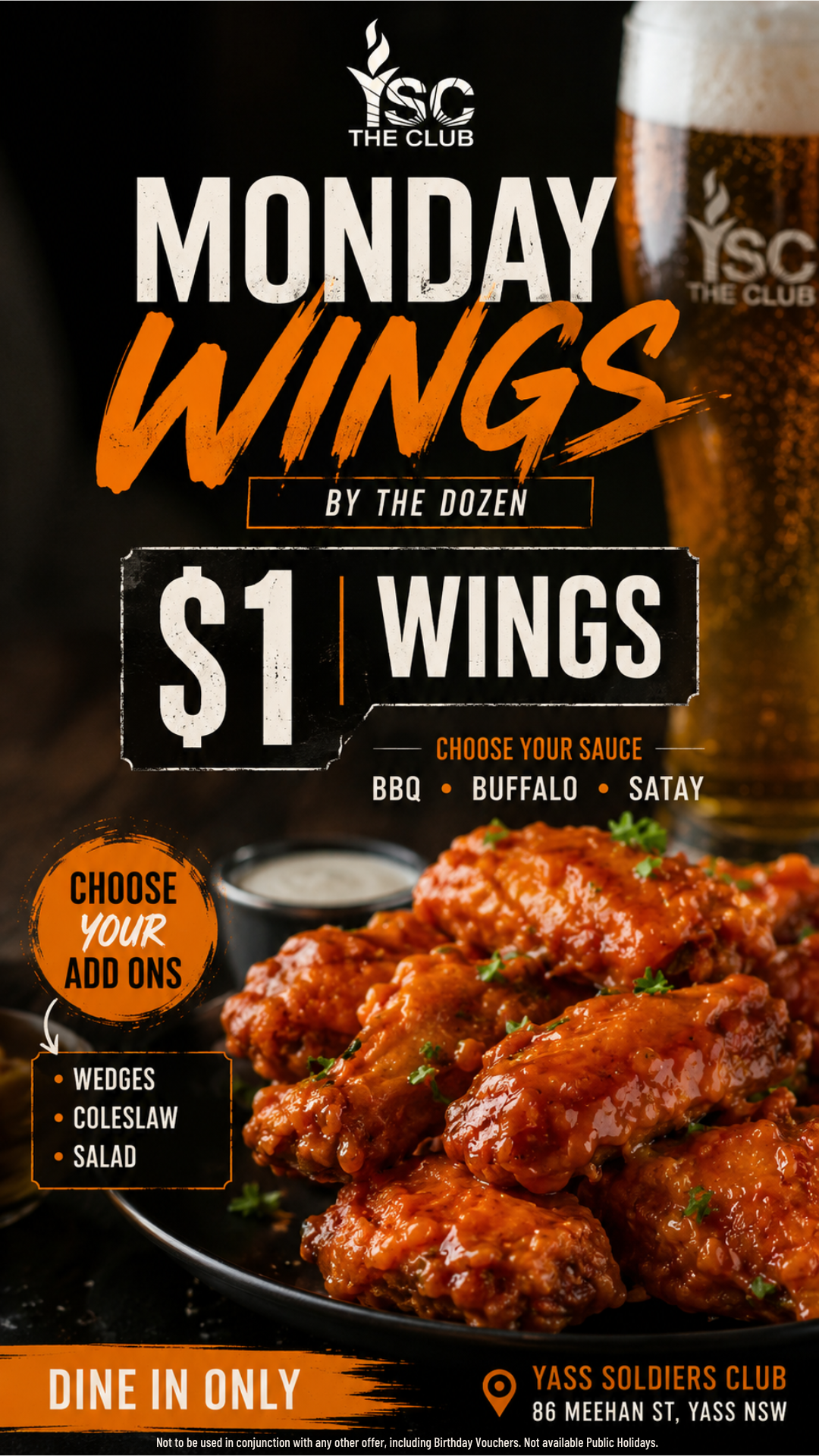 Monday $1 Wings
