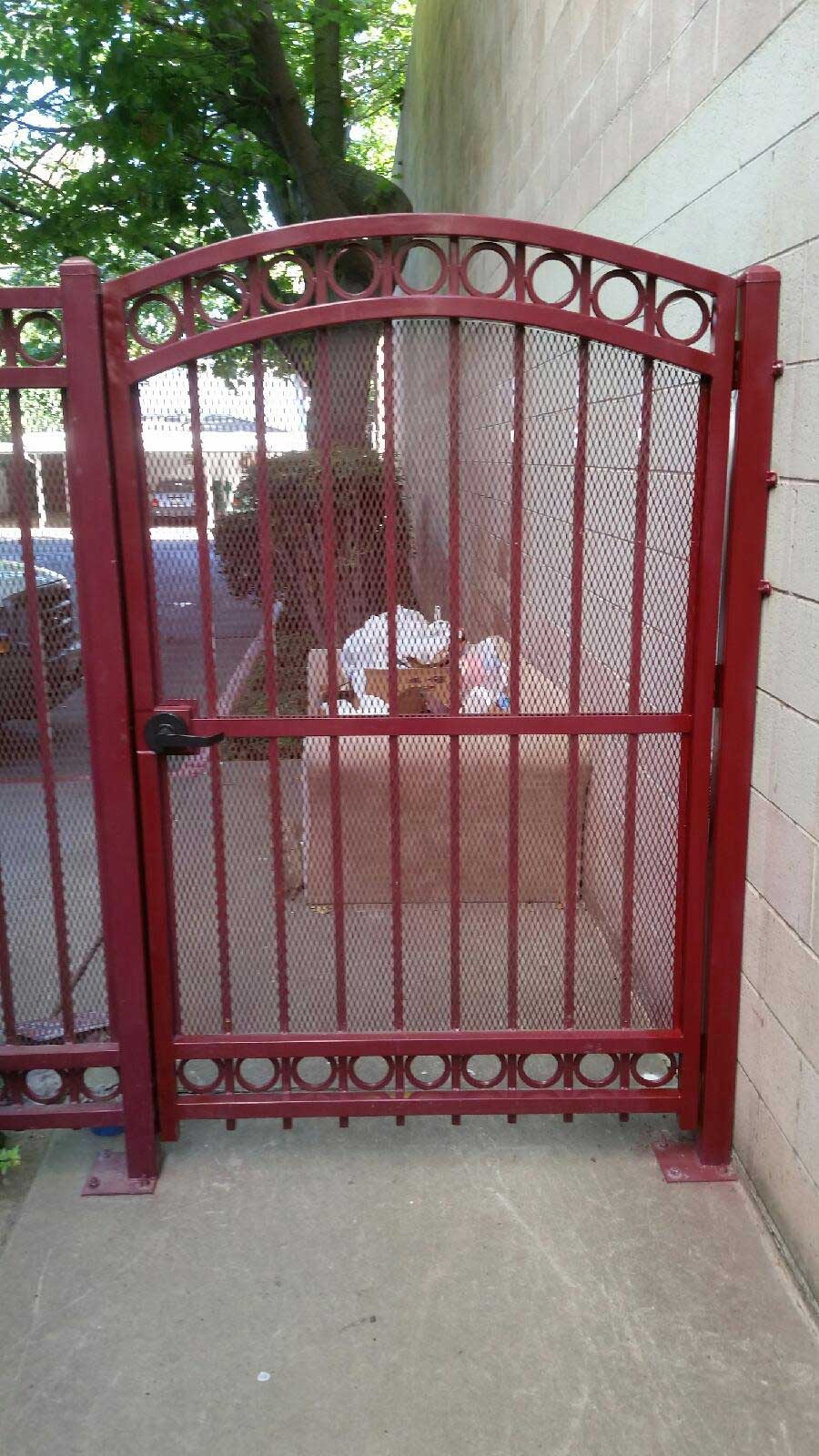 Red Arched Gate — Sacramento, CA — Benson Fence Co., Corp