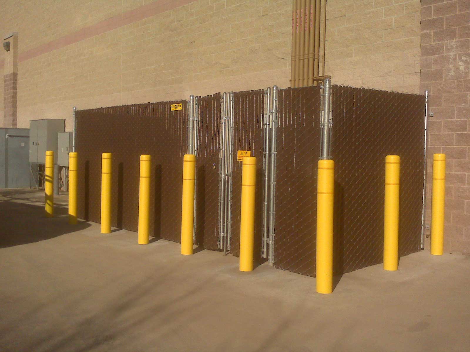 Bollards Installed on Commercial Property — Sacramento, CA — Benson Fence Co., Corp