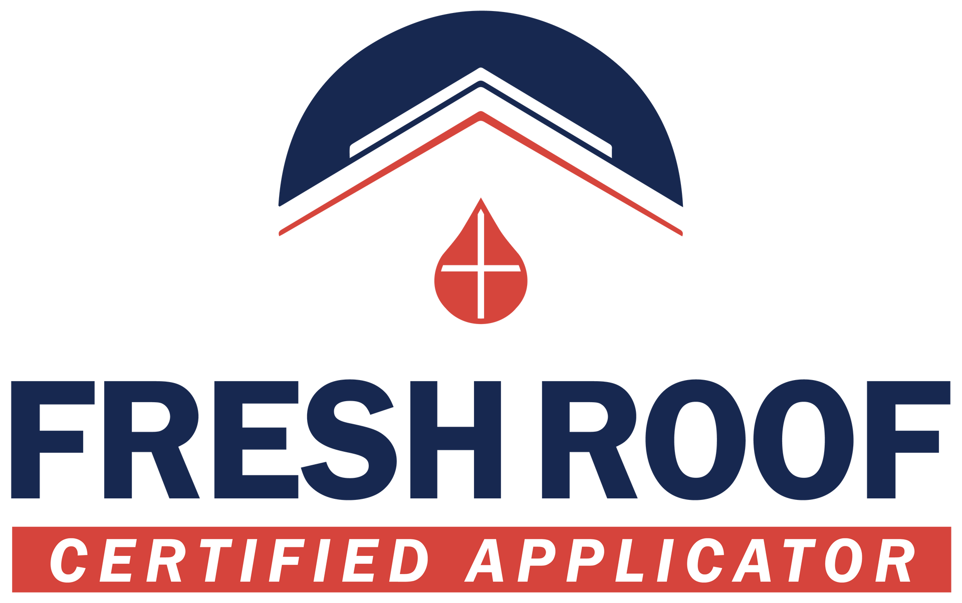 The logo for fresh roof is a certified applicator.