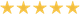 A row of five yellow stars on a white background.
