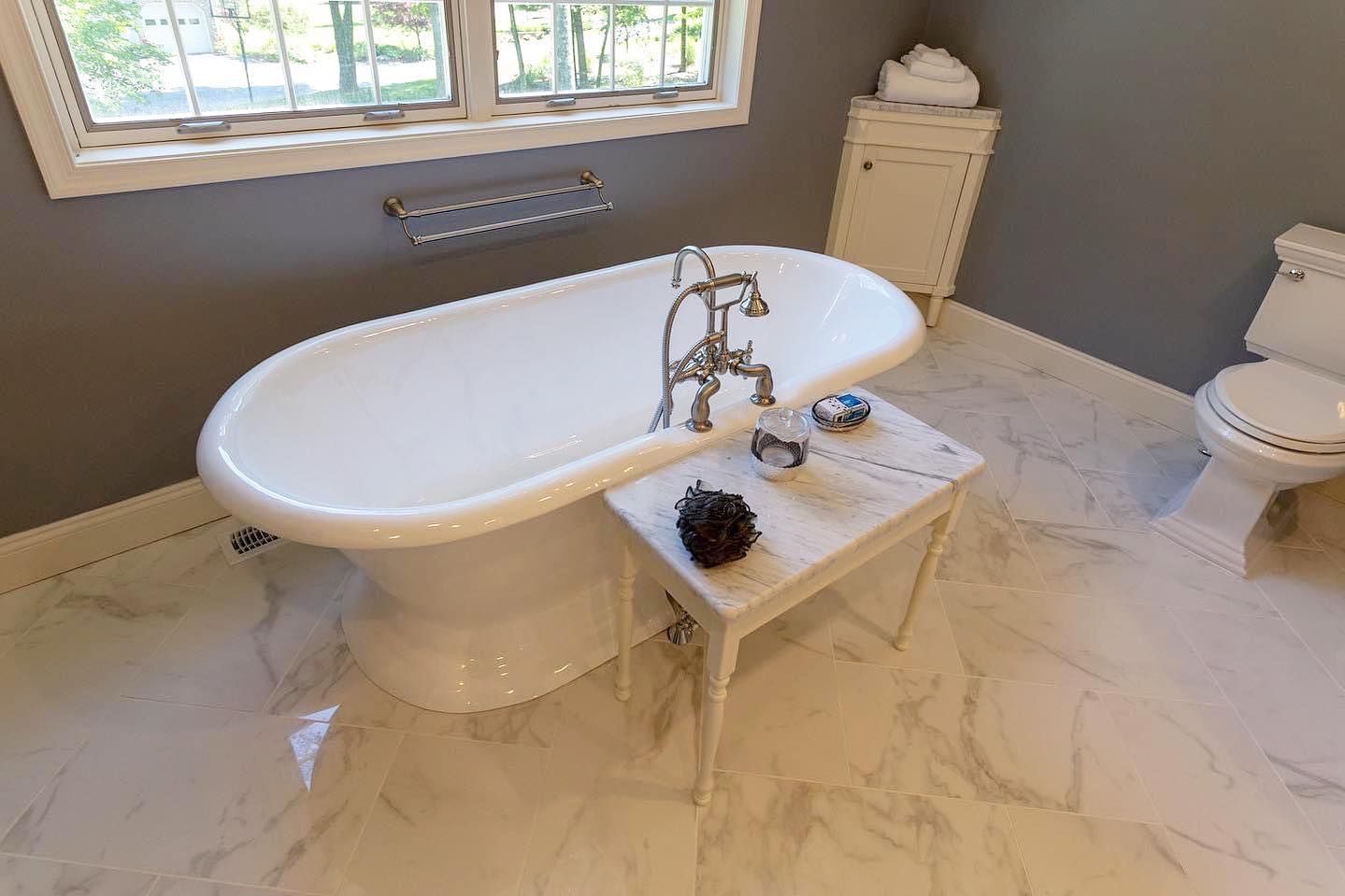 modern classic remodeled bathroom