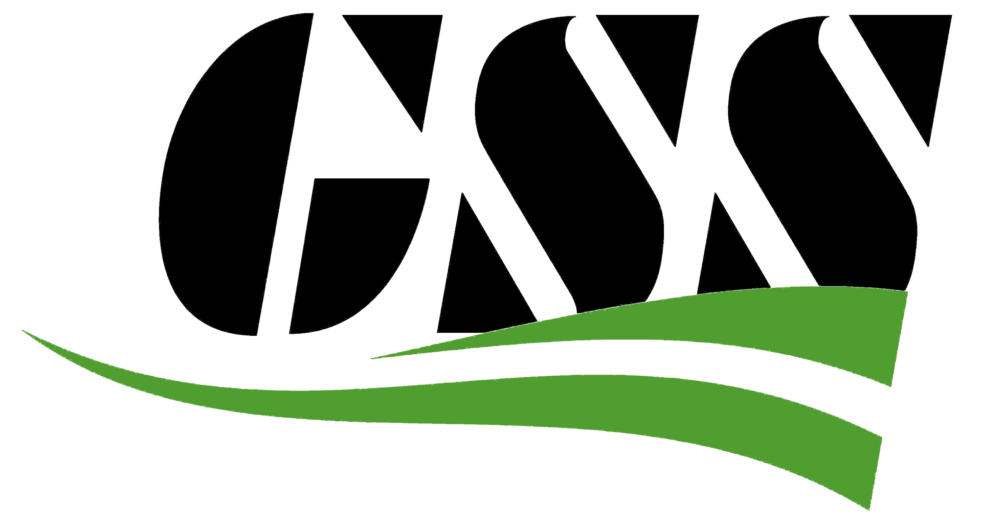 Garber Surveying Service, P.A. Stylized black “GXS” logo with green swoosh lines on a white background