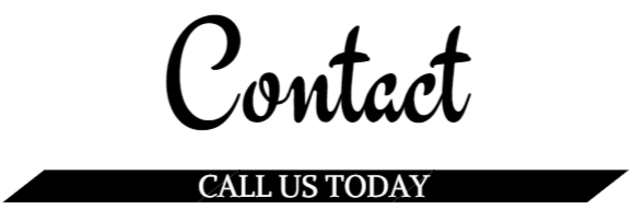Contact banner with black “CALL US TODAY” text on a white background