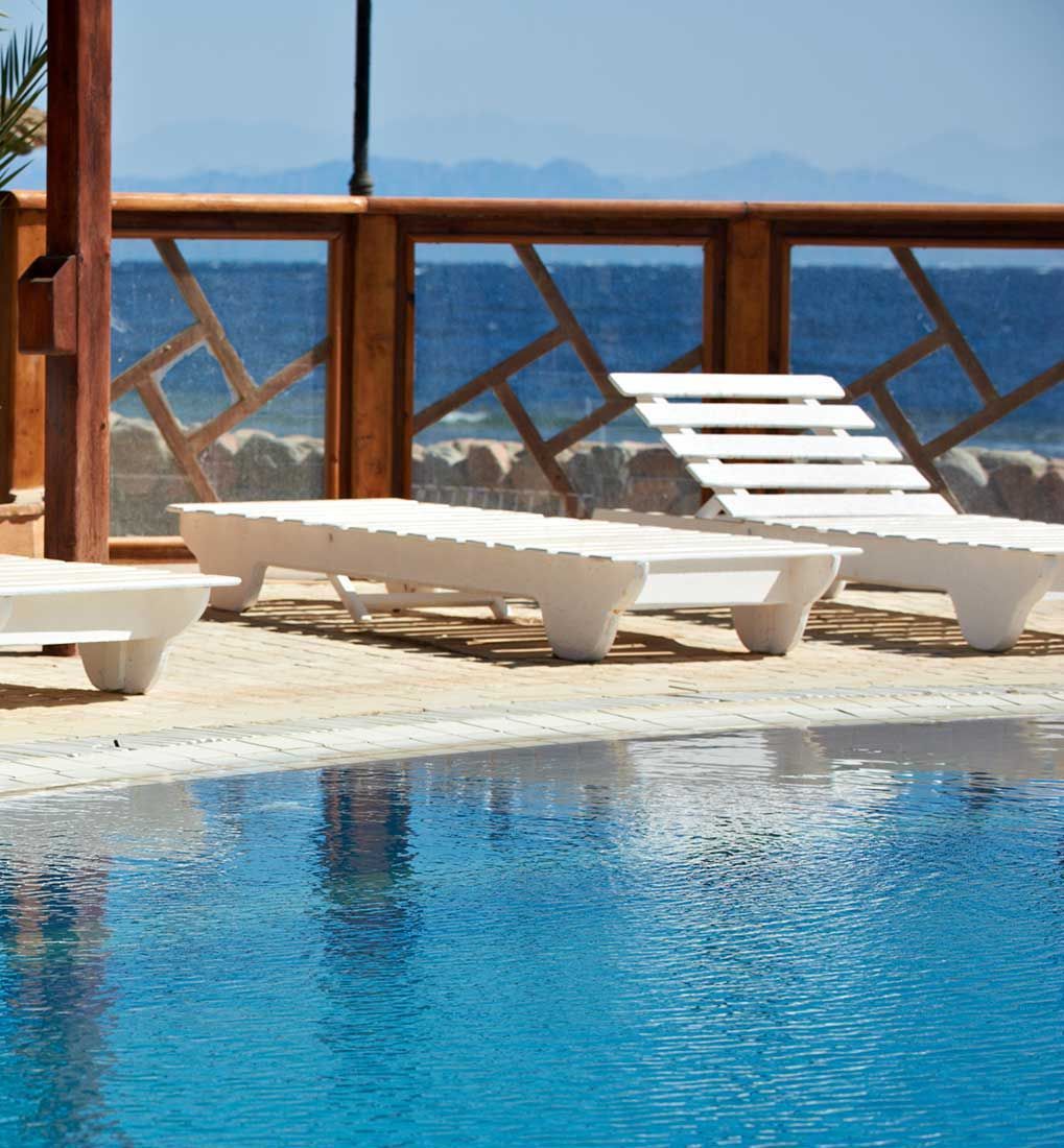 Pool fence, showing pool