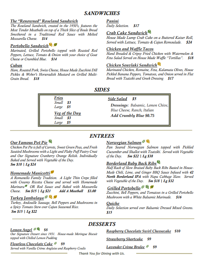 Lunch menu 2