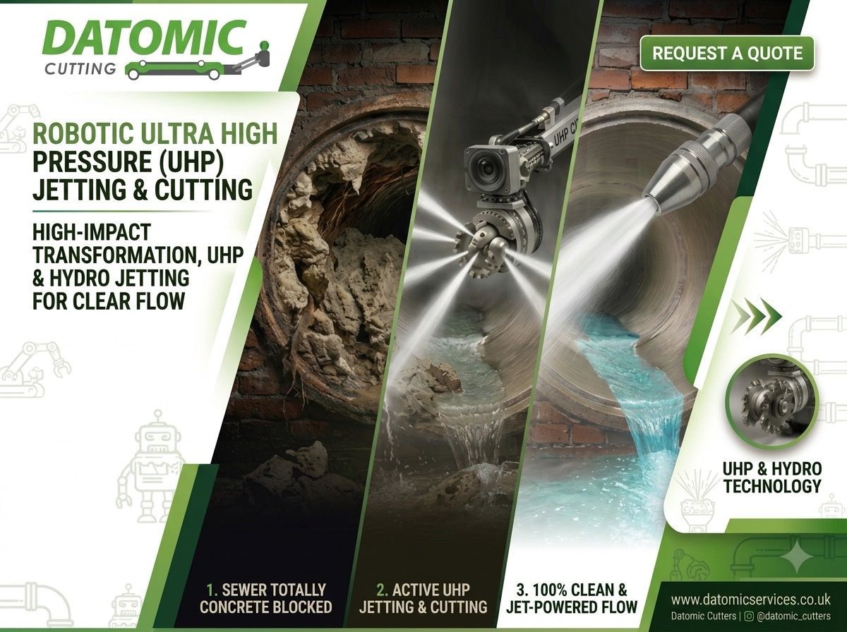 Robotic Cutting Drains and Sewers