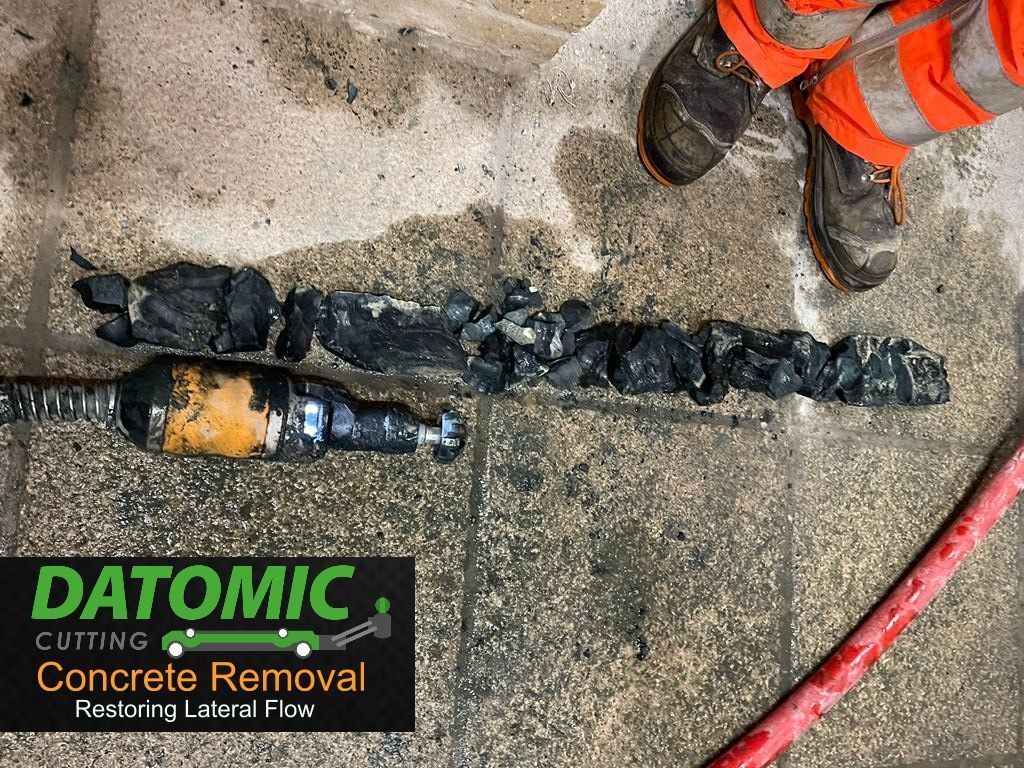 removing concrete from blocked drains - Nationwide 24/7