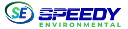 Logo for Speedy Environmental, with a green and blue design.