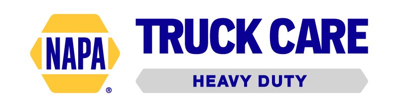 NAPA Truck Care Heavy Duty logo in blue, yellow, and white