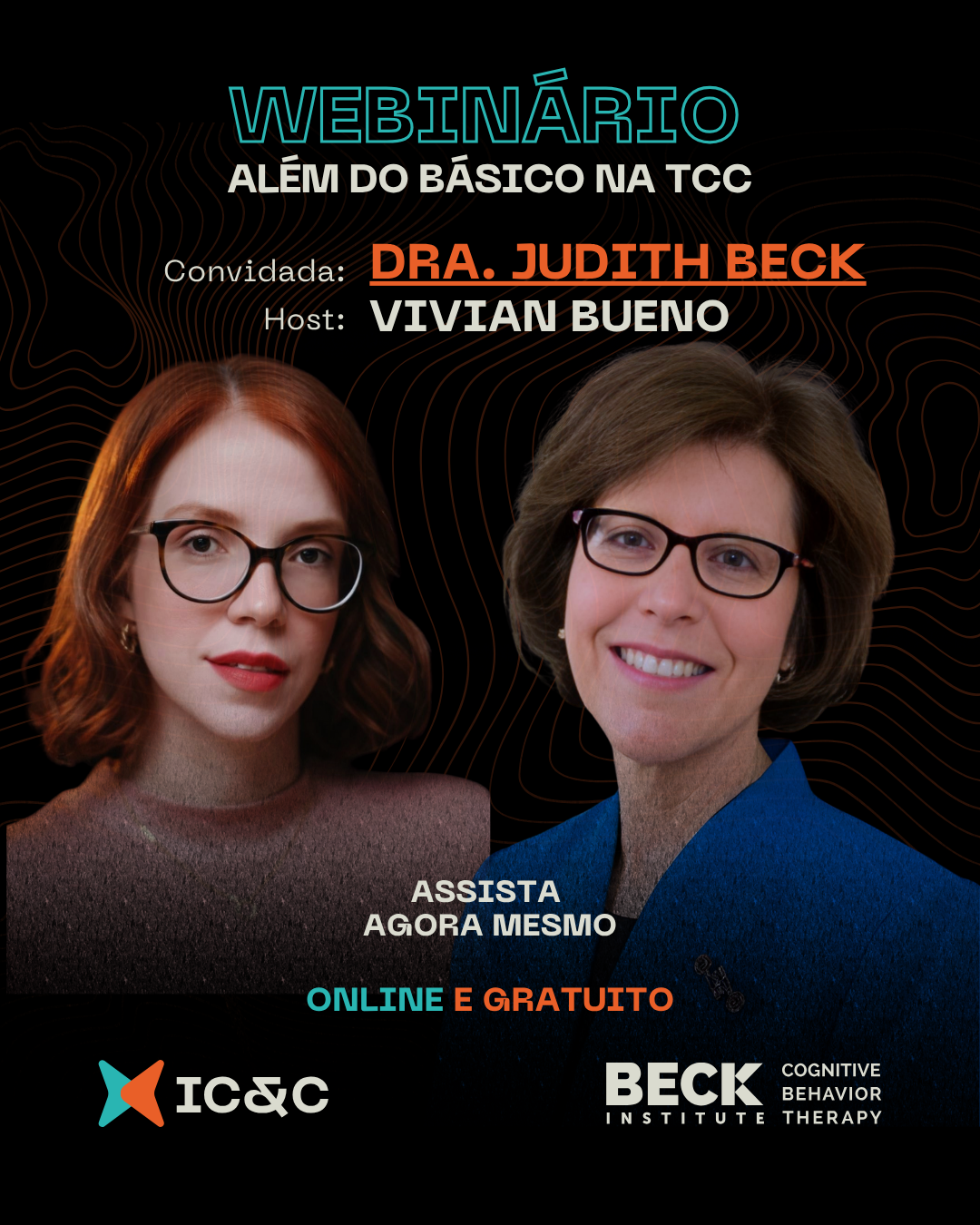Webinário “Além do básico na TCC” com Dra. Judith Beck e host Vivian Bueno