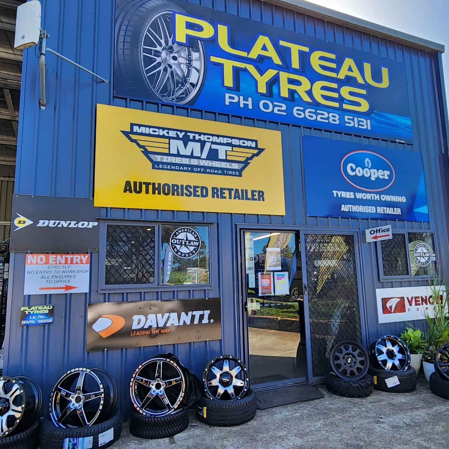 Plateau Tyres Shop Exterior With Signage for Tyre Brands — Plateau Tyres in Alstonville, NSW