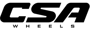 CSA Wheels logo in black text on a white background