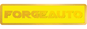 Yellow FORGEAUTO logo in bold lettering on a rectangular sign