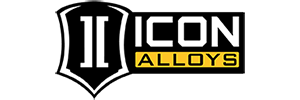 Icon Alloys logo in black, white, and gold with stylized shield emblem.