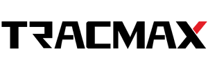 The Tracmax logo, featuring black, stylized sans-serif lettering with a red diagonal accent on the letter X.
