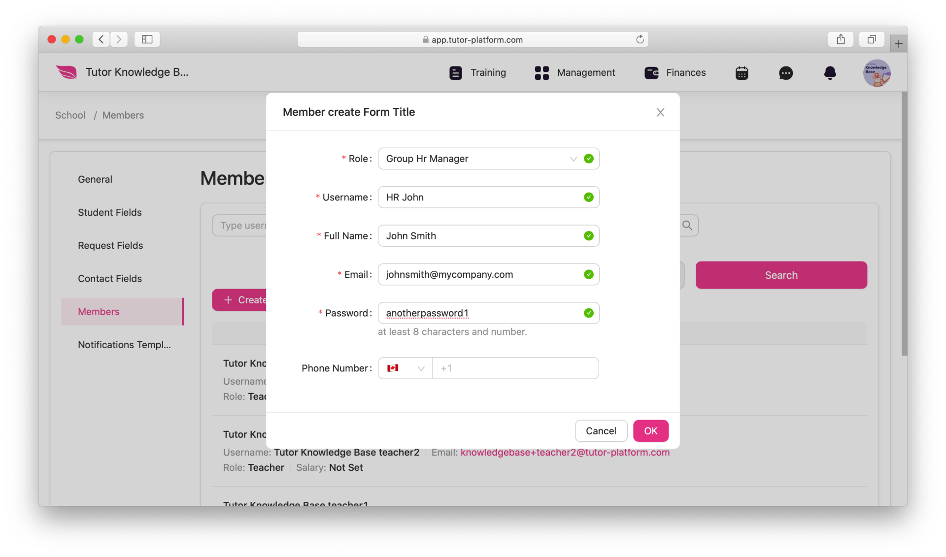 hr view tutor platform employee training program
