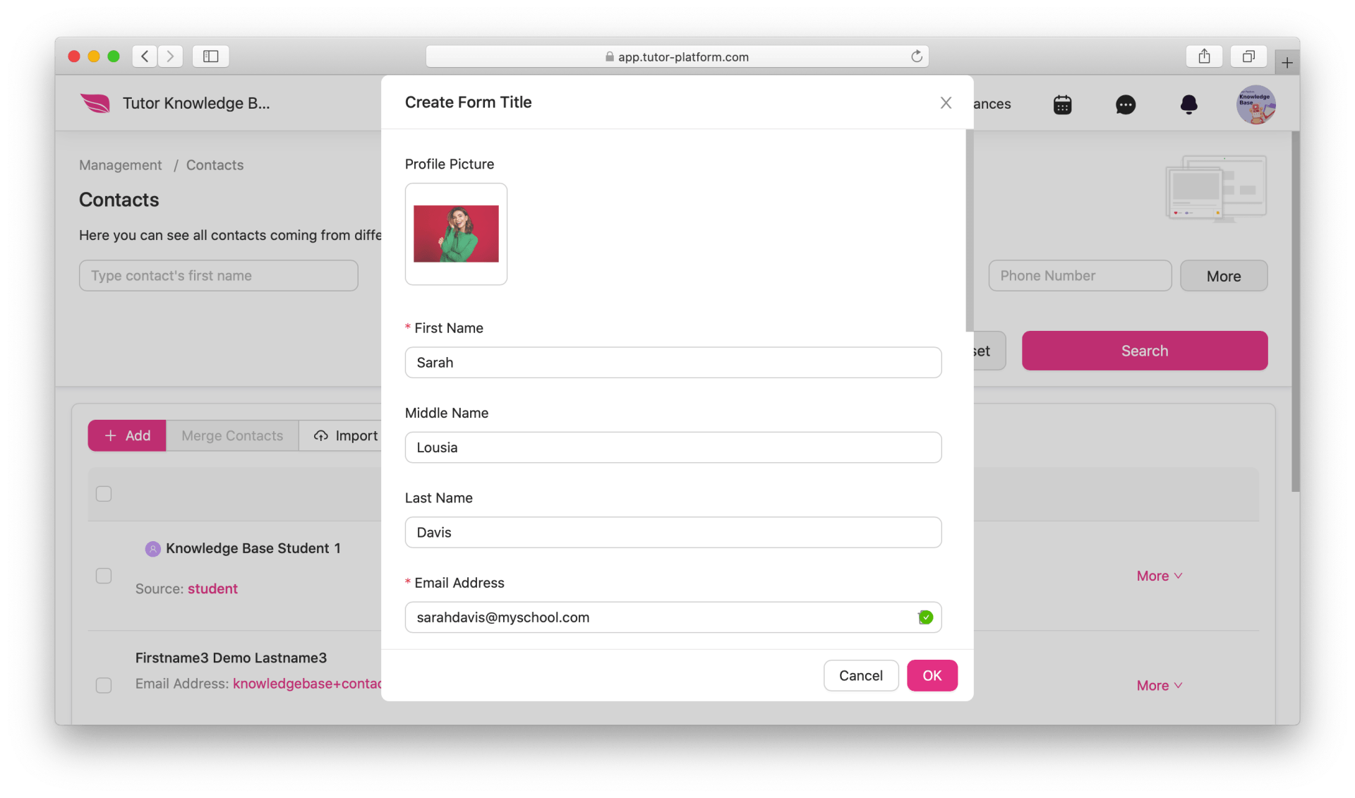 import students data into CRM
