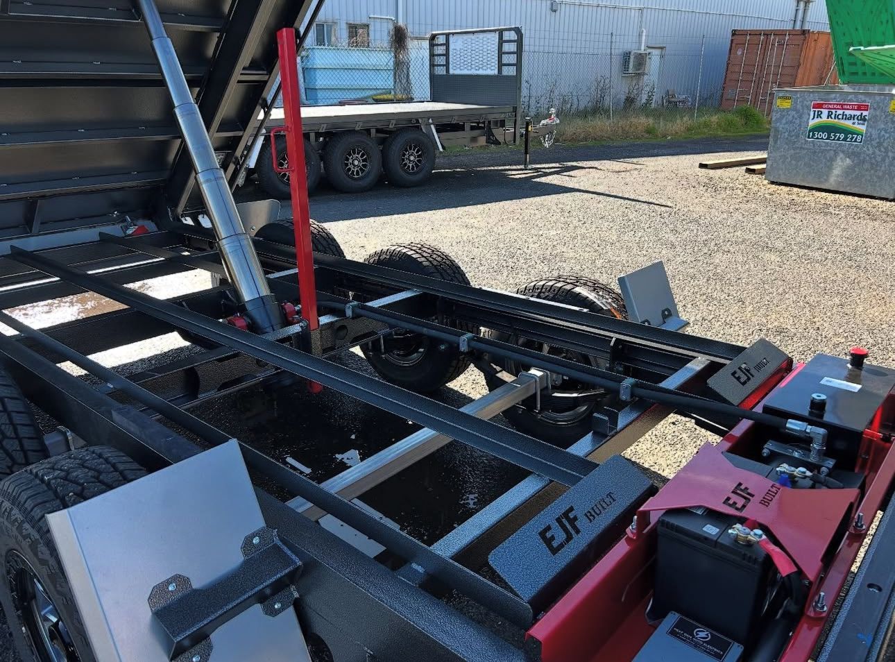 Open Frame of a Dump Truck with a Hydraulic Lift — EJF Built in Dubbo, NSW