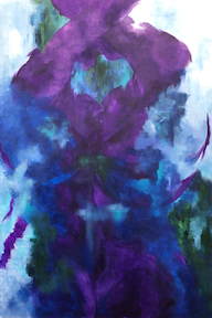 abstract romantic painting by karen klucowicz