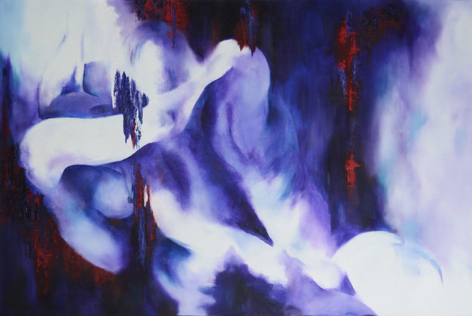 abstract painting about relationship pressures by artbyk2