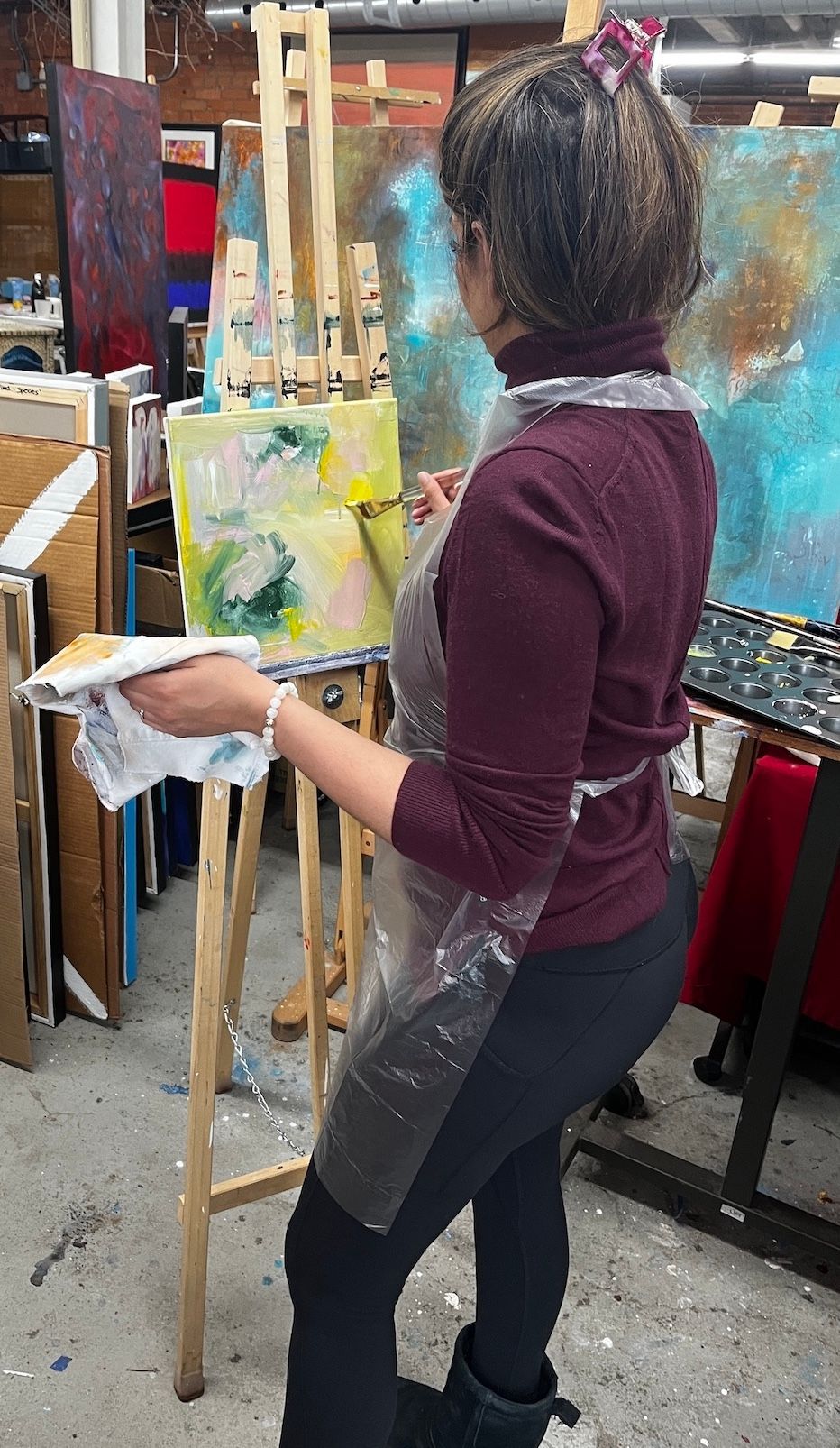 Full day art workshop at studio k2, Hamilton