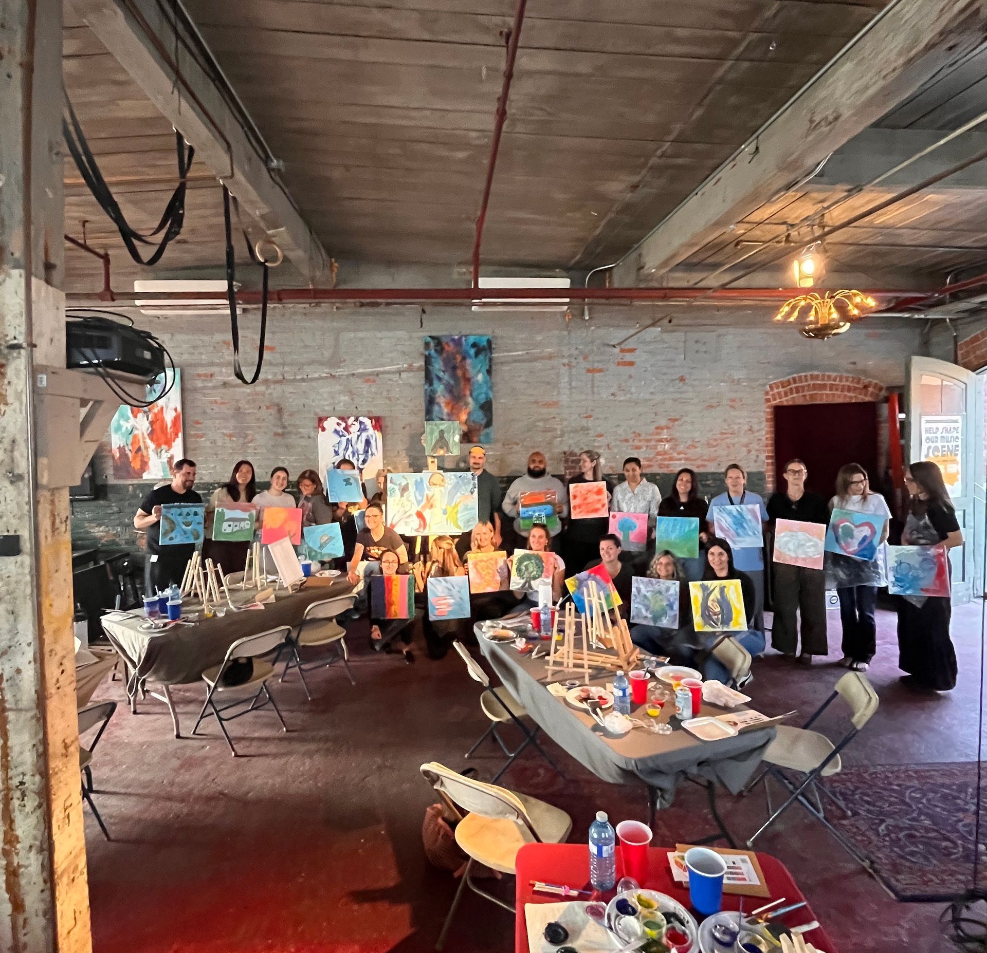 team building paint party with studio k2