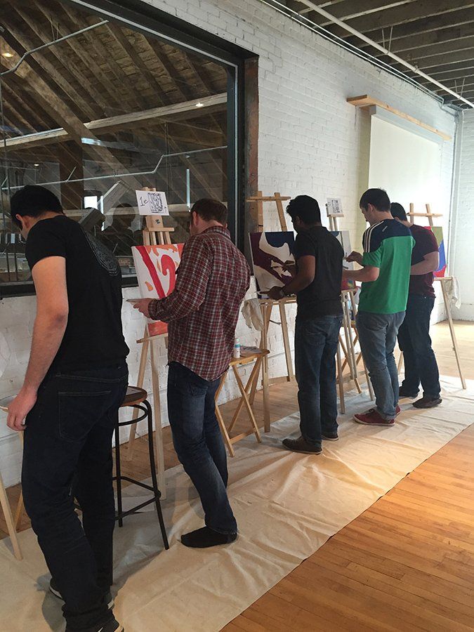 team building, group art, art event, art class, artist studio, art gallery, hamilton, ontario, in person, art gallery, group exhibition