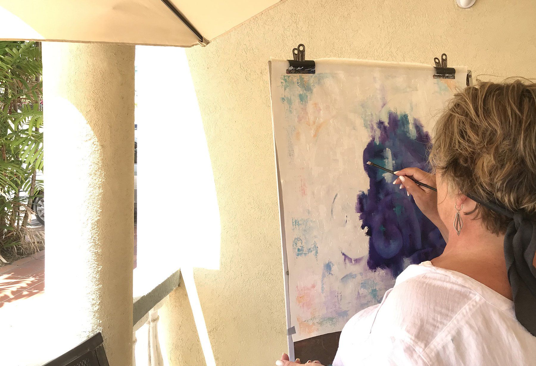 Karen Klucowicz, artist retreat, Barbados, painting, creative retreat