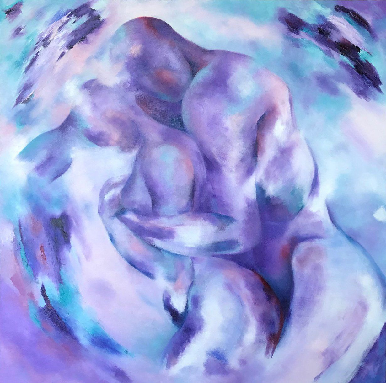 Romantic couple painting by karen klucowicz