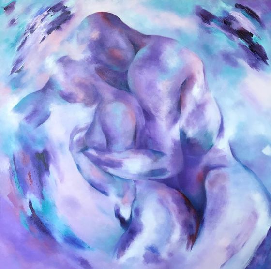 abstract painting by karen klucowicz, art by k2