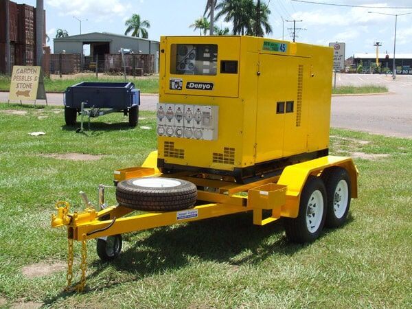 Yellow Customize Trailer Parked in Park — Voyager Trailers in Yarrawonga, NT