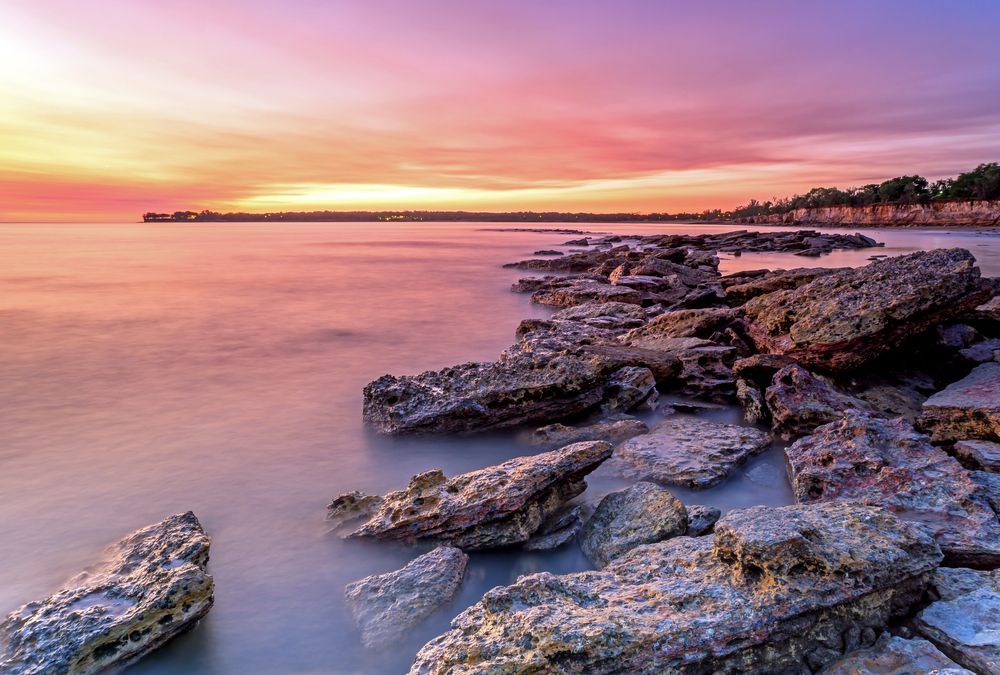 East Point Rocks at Sunset — Voyager Trailers in Darwin, NT