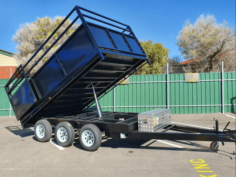 Premium Custom Black Trailer with Multiple Tyres — Voyager Trailers in Yarrawonga, NT