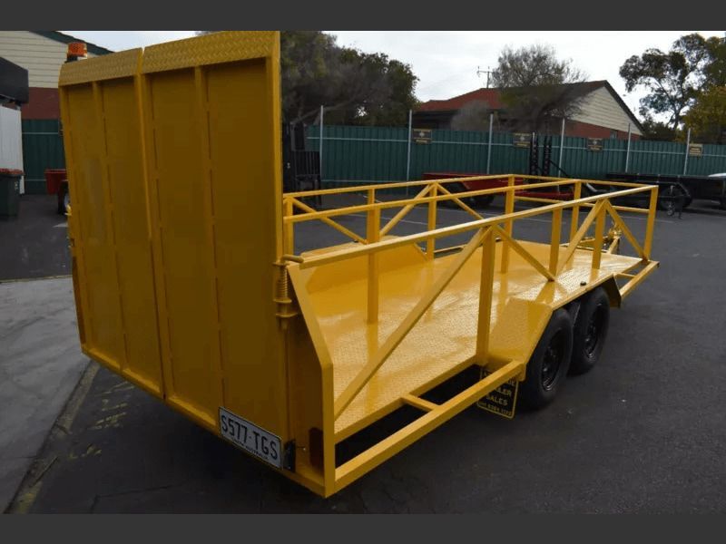 Yellow Custom Trailer Rear View — Voyager Trailers in Nightcliff, NT