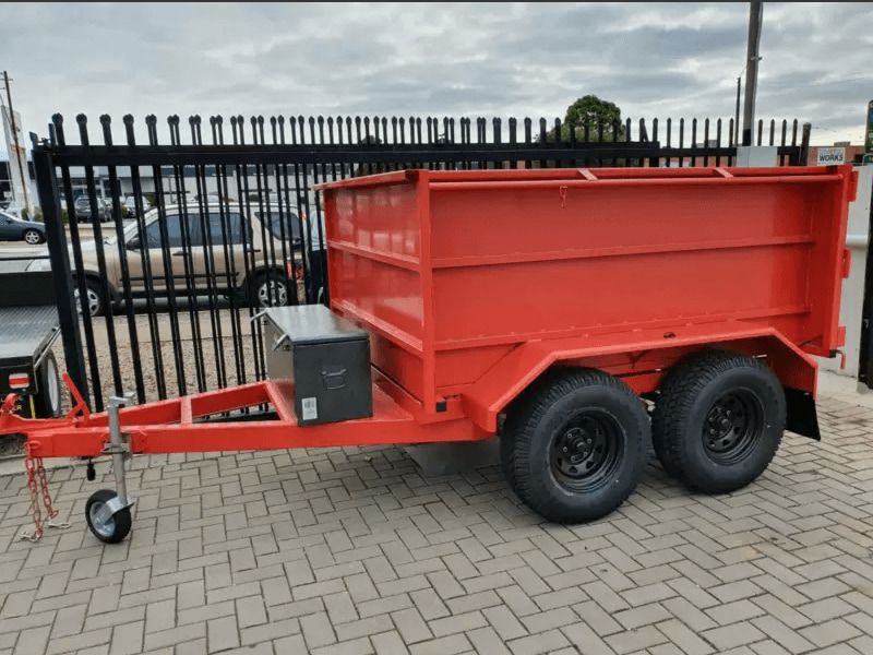 Red Tipper Trailer for Hauling — Voyager Trailers in Yarrawonga, NT