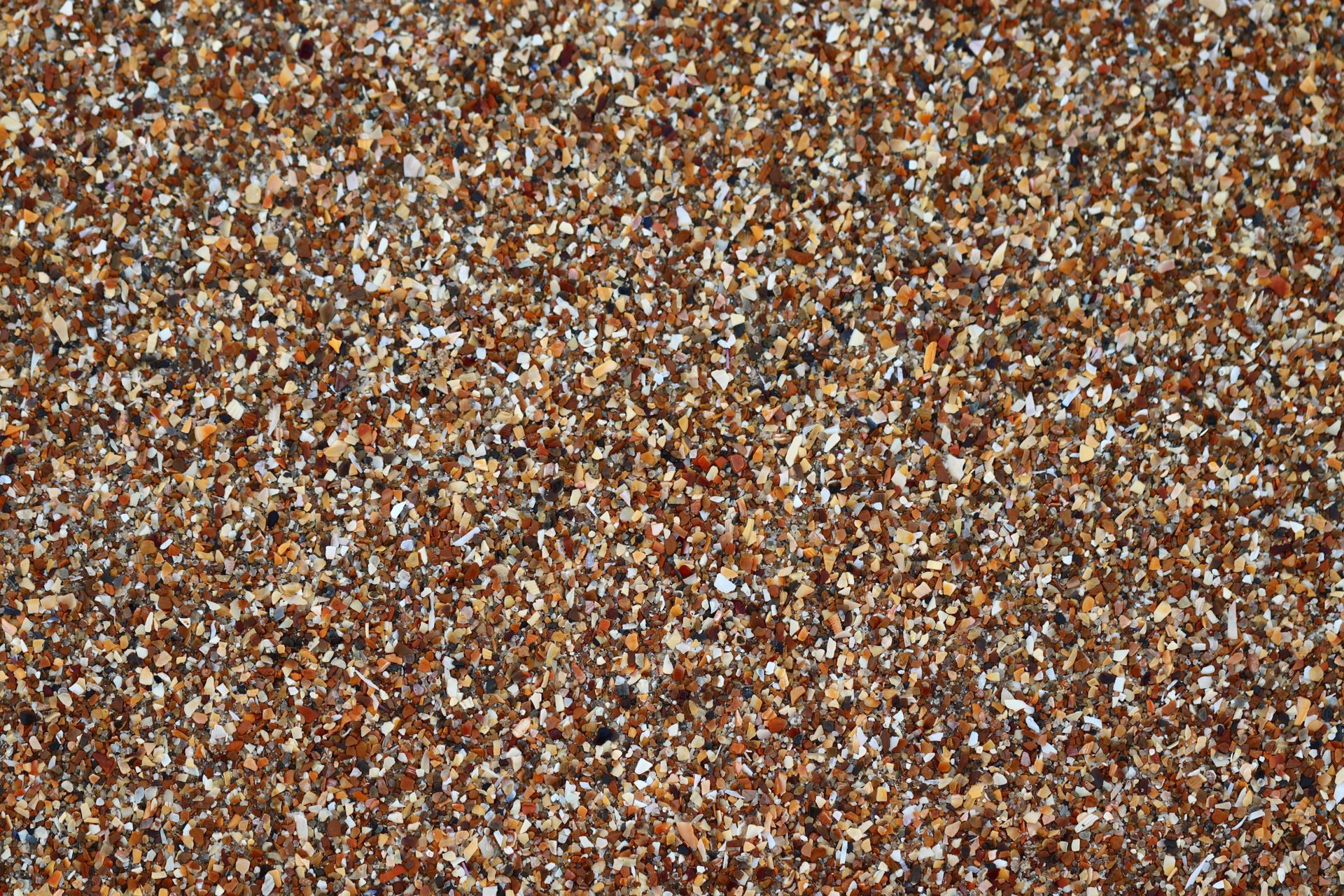 Close-up of multicolor flake epoxy flooring finish
