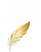 A gold feather is on a white background.
