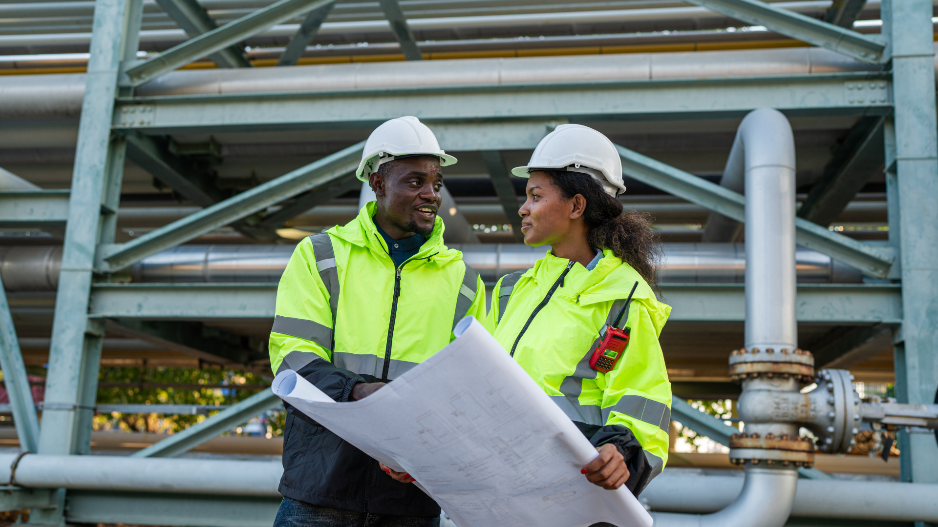 Engineering professionals working on a South African infrastructure project