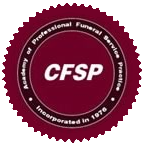 The logo for the academy of professional funeral service.