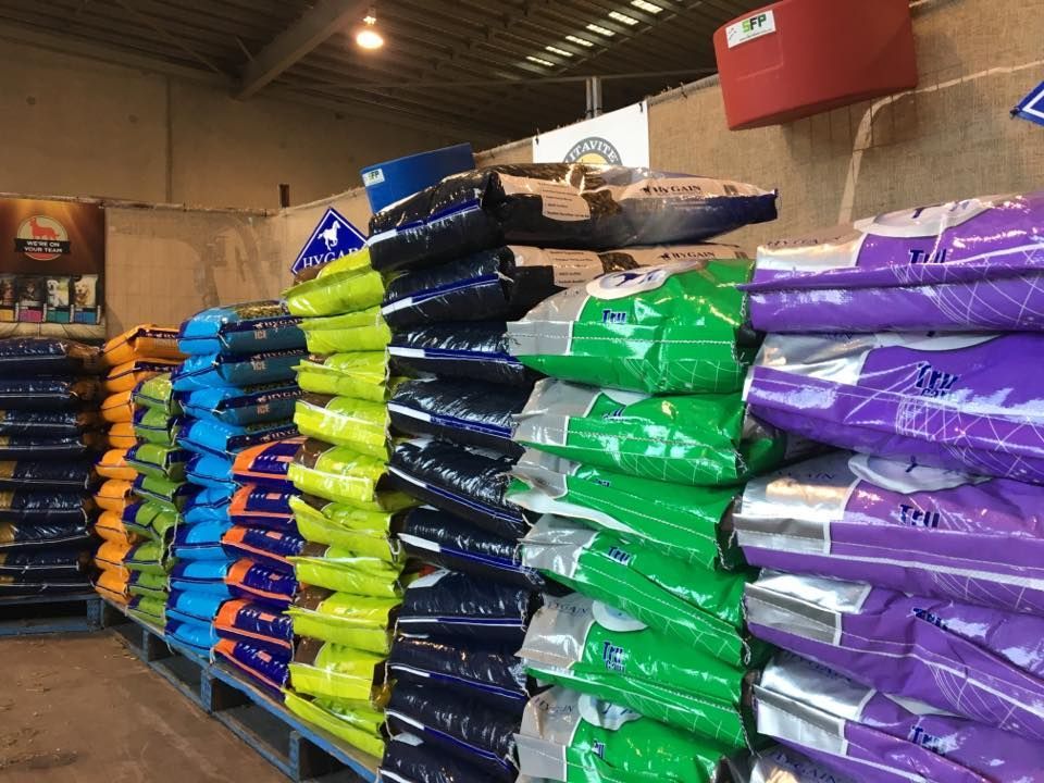 Sacks Of Animal Feeds Different Color — SF Produce In Paget, QLD