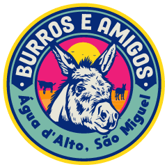 Logo: Donkey head in center,