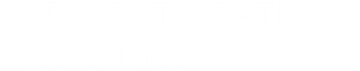 Blank white horizontal banner with a thin black line near the bottom and a small blue square at the top left
